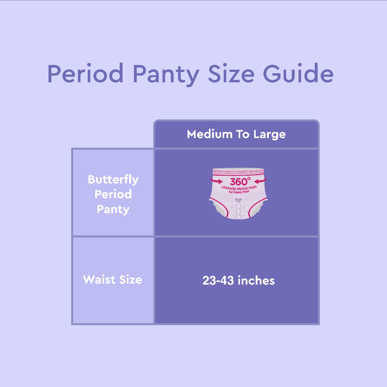 Butterfly Breathables Peaceful Nights Cottony Period Pants M-L Pack 2 Pcs
